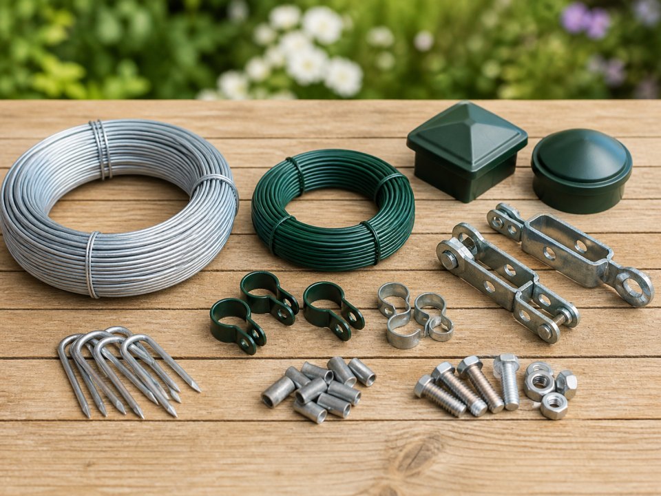 Spanndraht, Klemmen und Zubehör für den Zaunbau